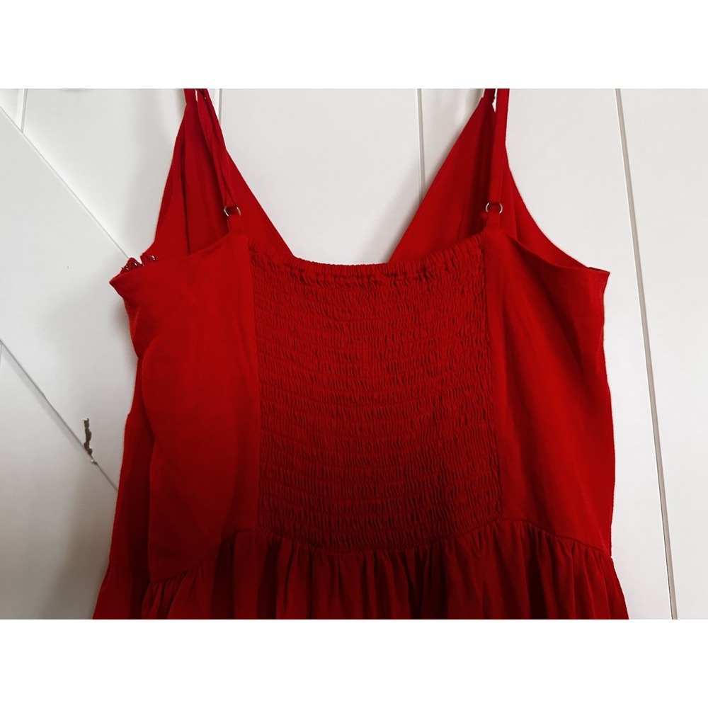 GIANNI‎ BINI Women's Red Sleeveless Halter Maxi Dress Sz 6 - Picture 5 of 8